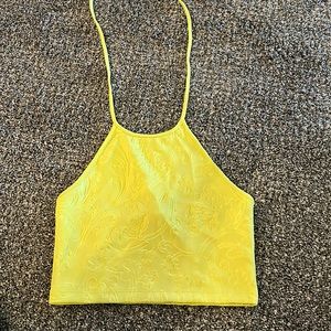 Neon yellow crop top